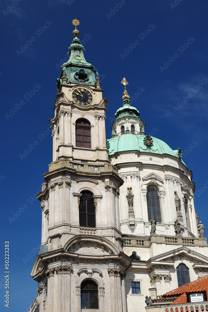 Baroque Saint Nicolas church, Prague, Czech Republic