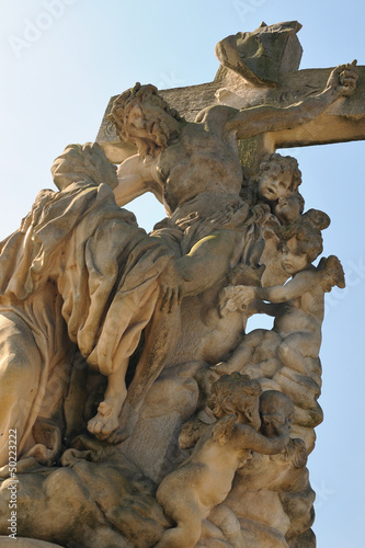 Принти на полотні Statue St. Luitgarda on Charles Bridge in Prague