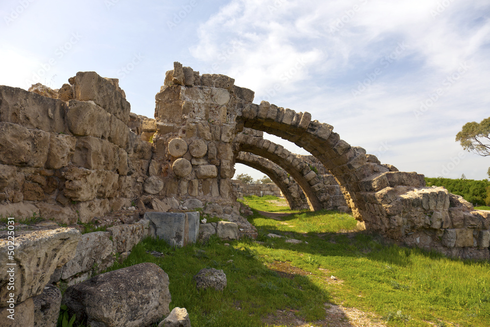 Ancient Roman site of Salamis in Famagusta, Cyprus.
