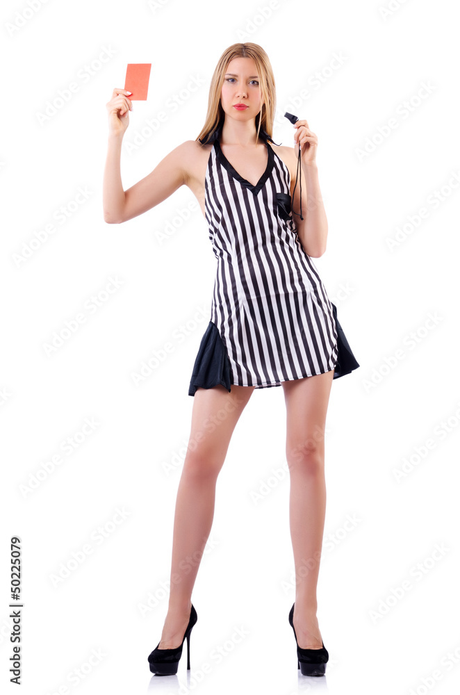 Woman judge isolated on the white Woman judge isolated on the white