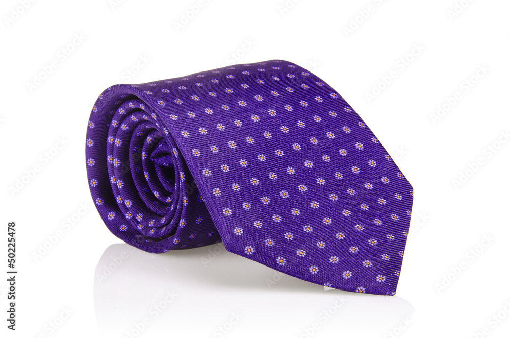 Elegant silk male tie ( necktie ) on white Elegant silk male tie ( necktie ) on white