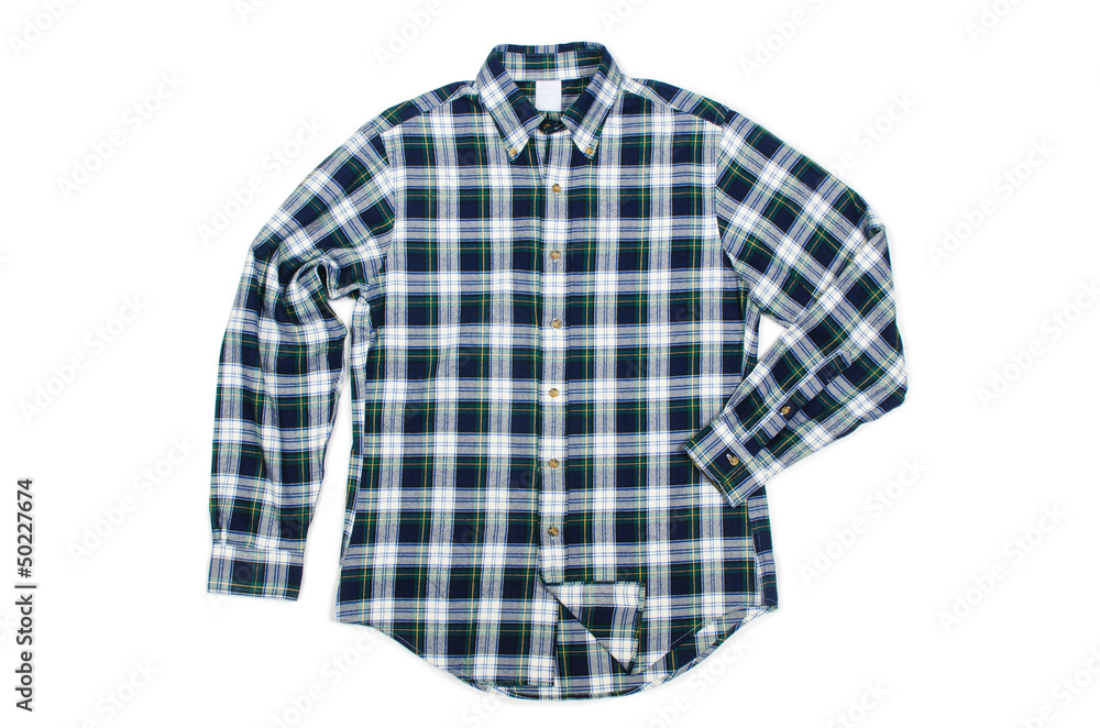 Nice male shirt isolated on the white Nice male shirt isolated on the white