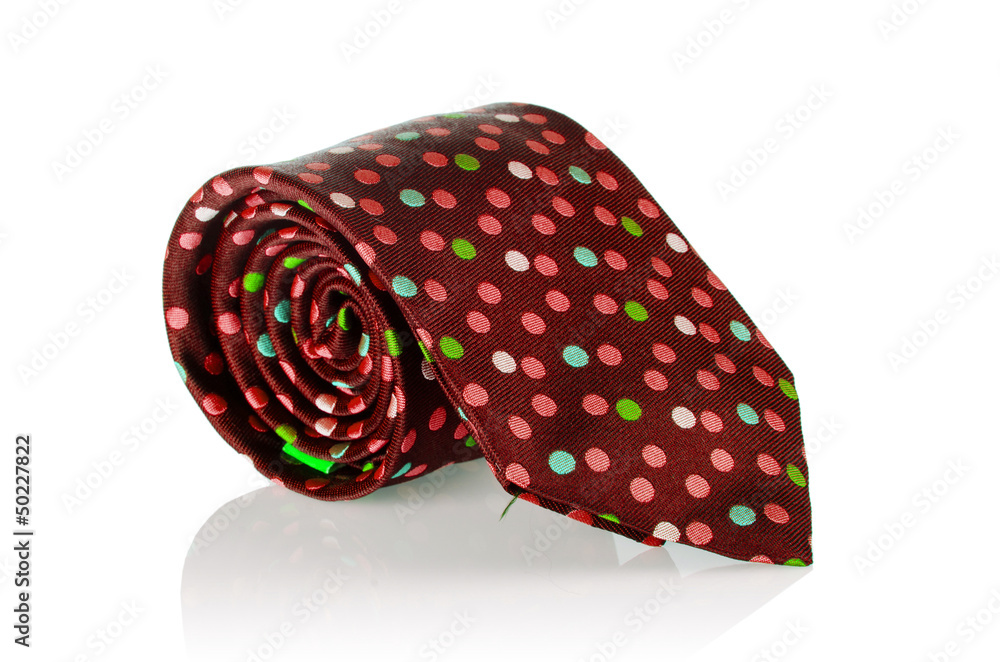 Elegant silk male tie ( necktie ) on white Elegant silk male tie ( necktie ) on white