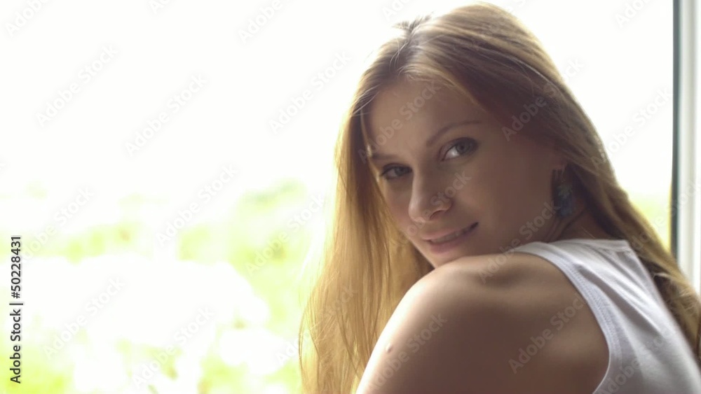 HD1080 Young sexy pretty woman looks and posing at the camera HD1080 Young sexy pretty woman looks and posing at the camera