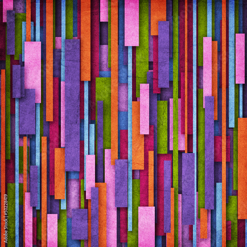 Retro stripe pattern in green, purple, orange and violet