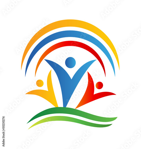 Teamwork people connections logo