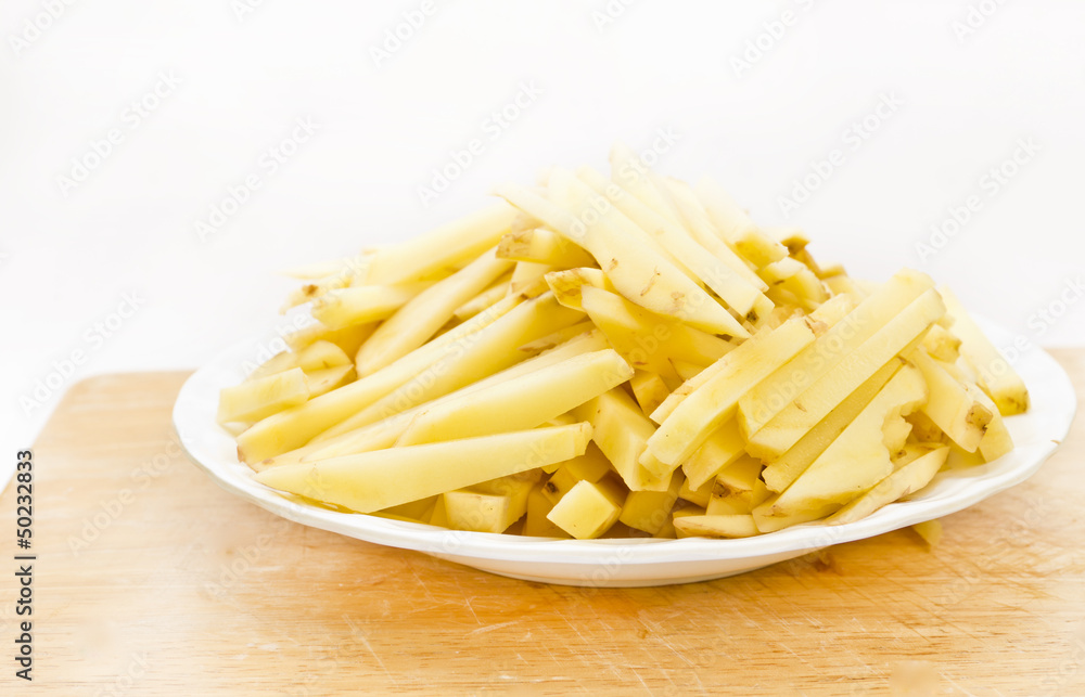 Fresh Potatoes with cut isolated on white Fresh Potatoes with cut isolated on white