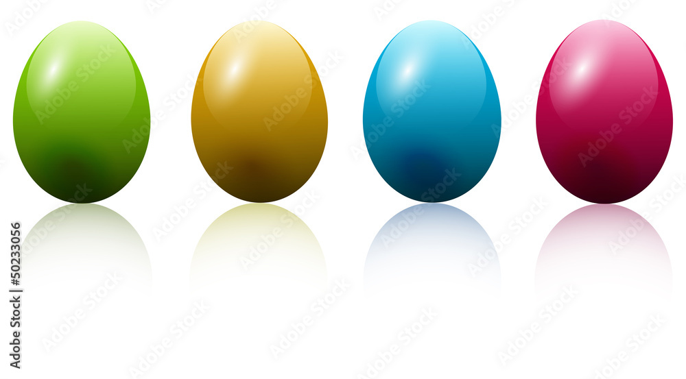 Colored easter eggs
