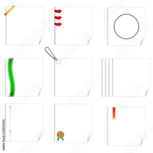 Set of writing-book sheets