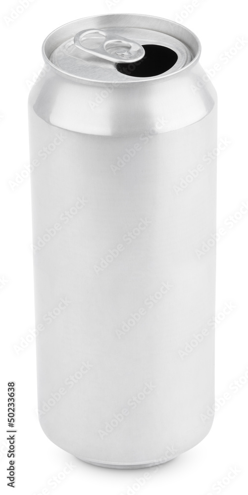 Opened auminum can of beer isolated on white with clipping path Opened auminum can of beer isolated on white with clipping path