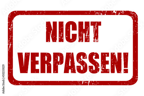 Nicht verpassen, vektor