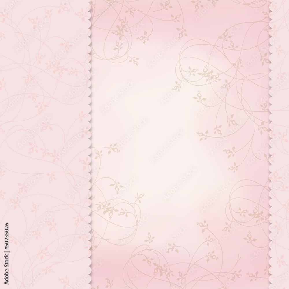 Floral pink kard Floral pink kard