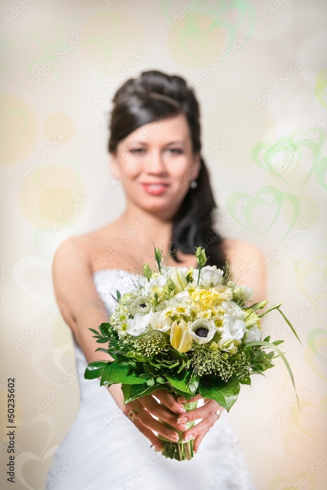 beautiful bride with a bouquet beautiful bride with a bouquet