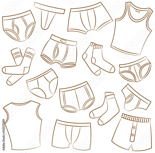 Male Underwear Icon Set