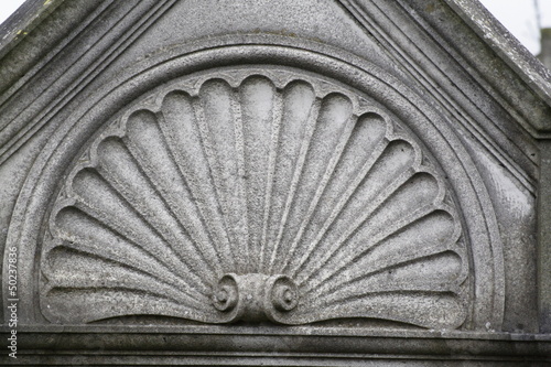 marble fan shell architectural detail