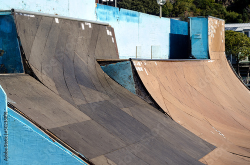 pista da skateboard a Genova in Italia photo