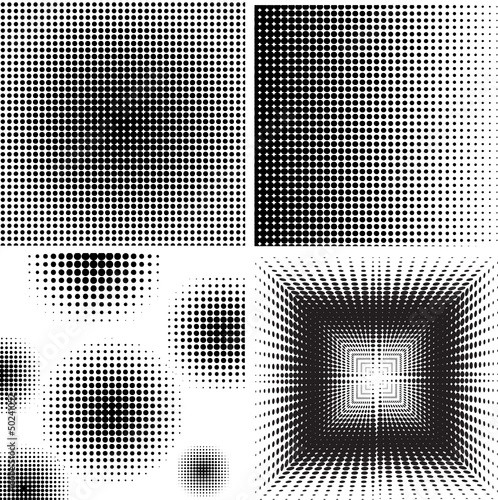 Grunge halftones background