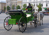 Cabby in Cracow, Poland - Old Town square