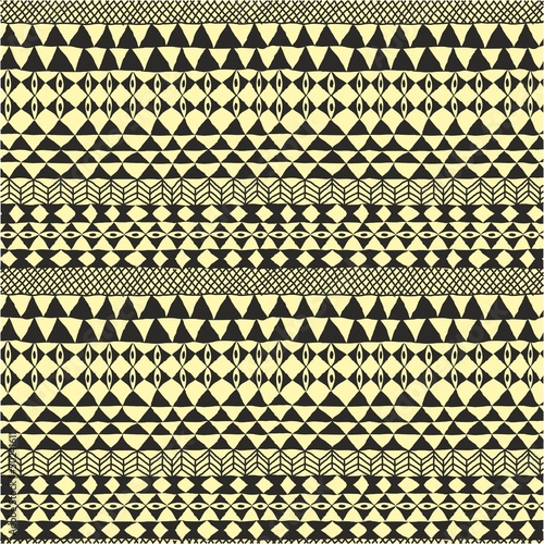 Geometrical black and white ethnic abstract design