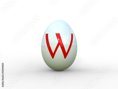 Egg letter W