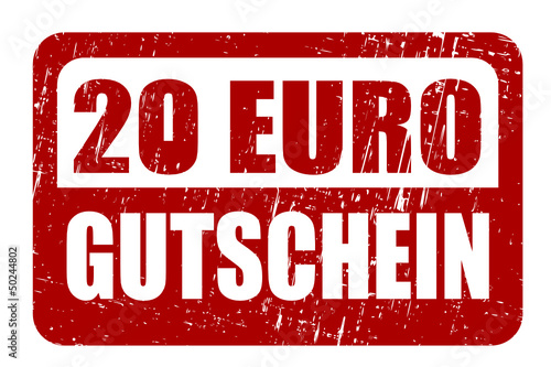 20 EURO GUTSCHEIN, Vektor Stempel
