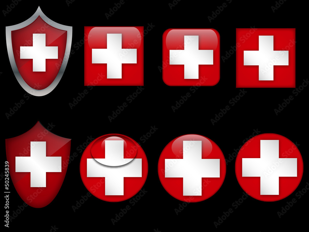 flag of Switzerland - obrazy, fototapety, plakaty 