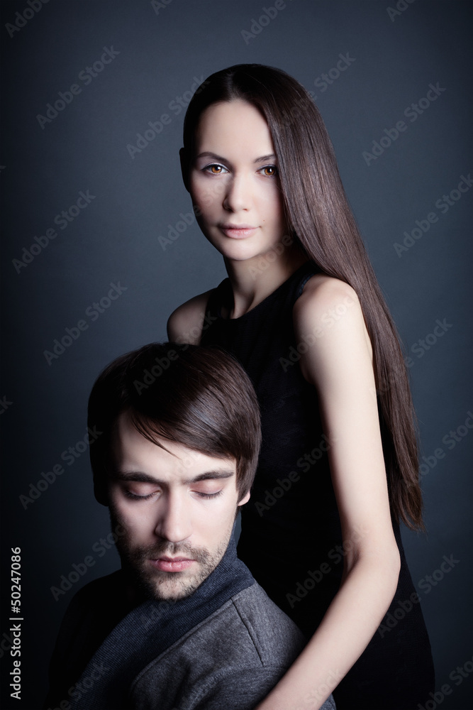Portrait of a young couple. Portrait of a young couple.
