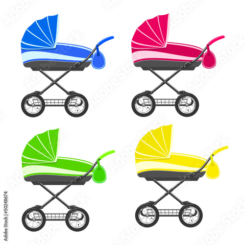 Colored strollers