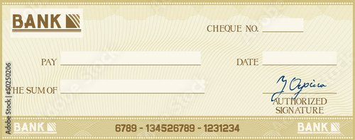 blank check (business cheque design)