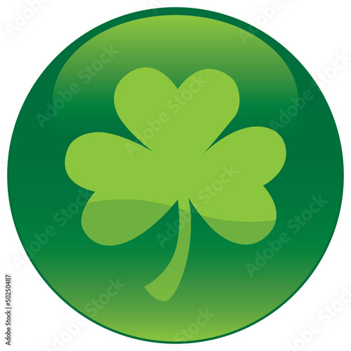 Shamrock with tree leaf icon - Vector file