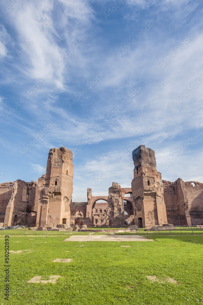 The Baths of Caracalla in Rome, Italy The Baths of Caracalla in Rome, Italy