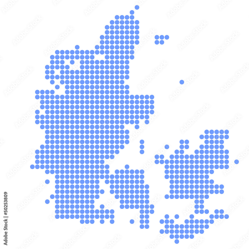 デンマーク　地図　円