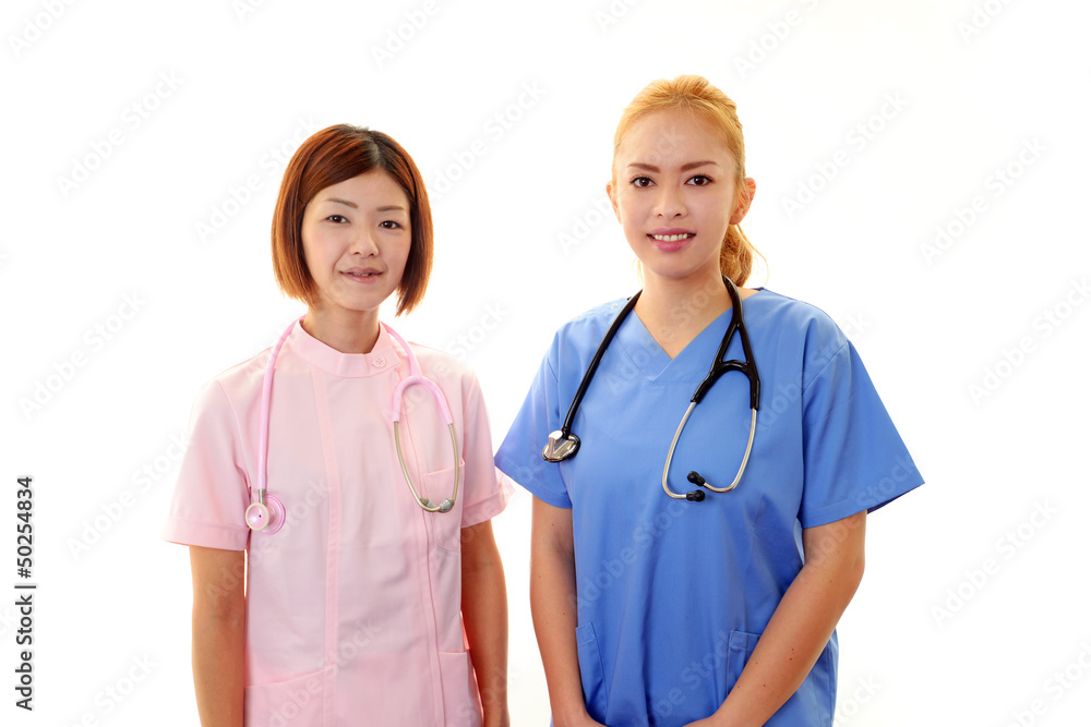 笑顔の二人の女医 笑顔の二人の女医