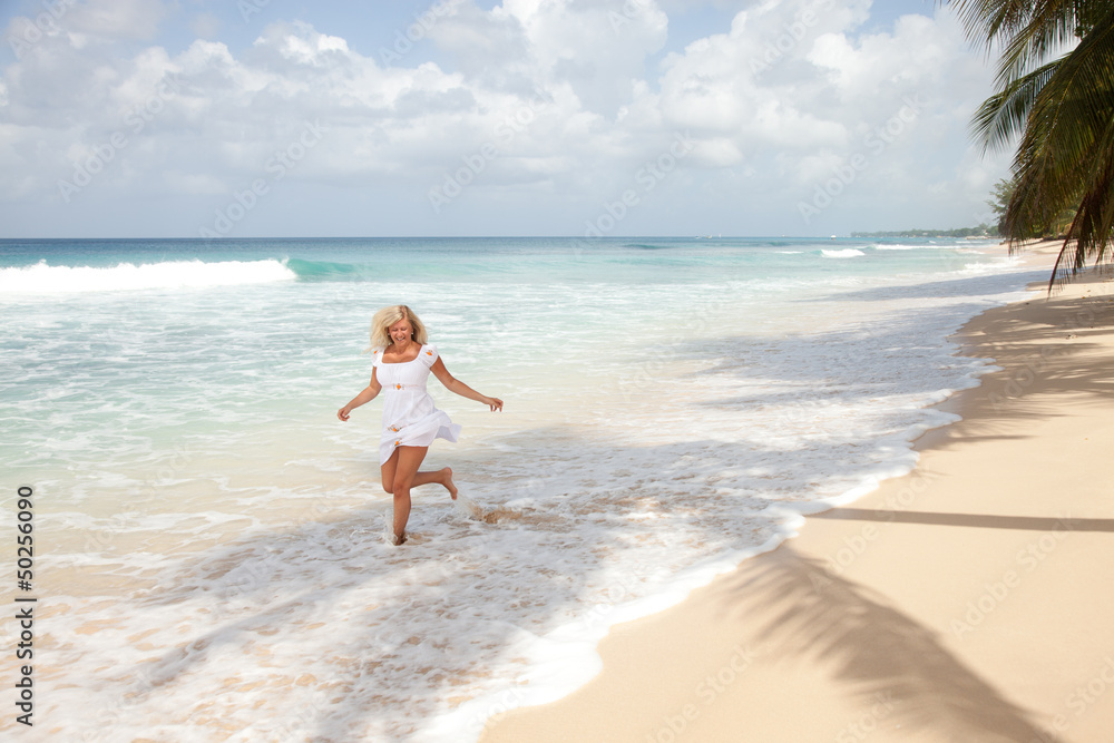 girl jumping in the water