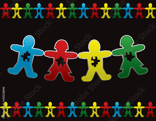 Child Autism Paper Doll Background