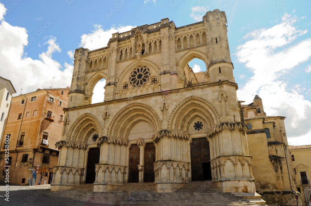 Cuenca cathedral view from the entrance
