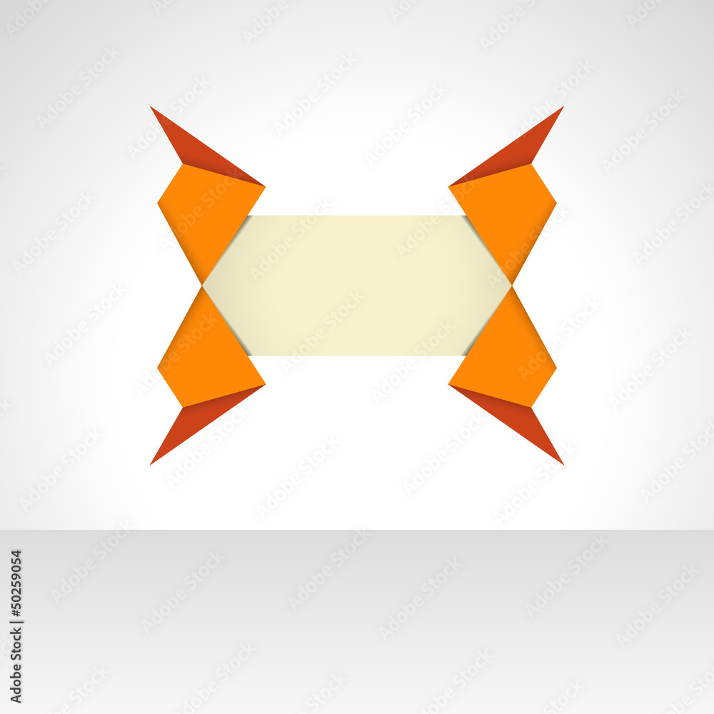 blank origami style label blank origami style label