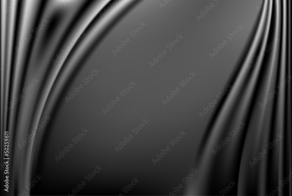 Black abstract satin curtain background Black abstract satin curtain background