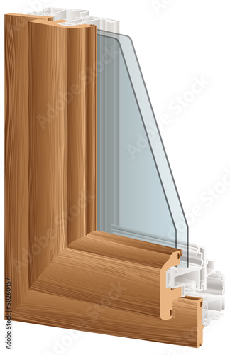 coupe fenetre mixte bois pvc