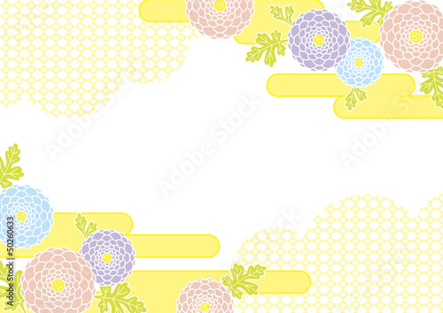 Chrysanthemum - a traditional Japanese pattern background