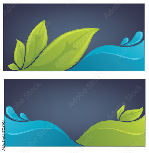 vector collection of ecological headers and template