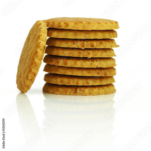 Obraz na plátně pile de galettes bretonnes zoom et reflets