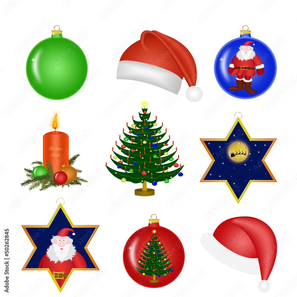 weihnachtliche Motive StockIllustration Adobe Stock