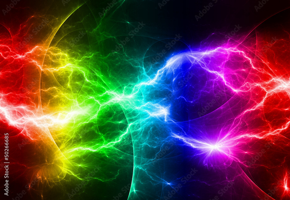 Obraz premium Rainbow lightning