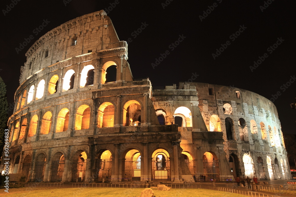 ancient ruins of Colosseum in Rome