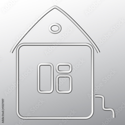 House out of steel wire