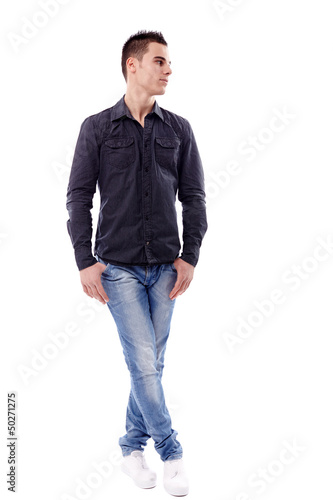 Full length pose of young man