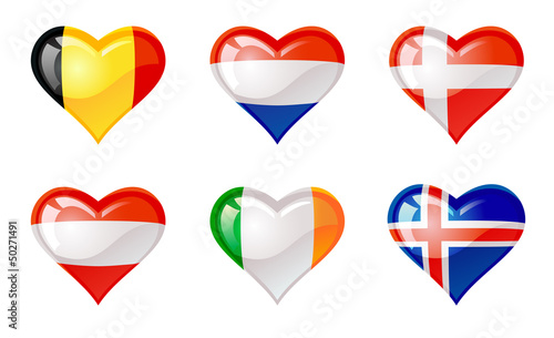 Flags heart