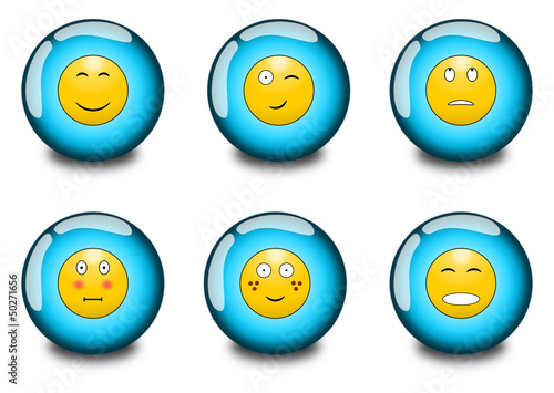 Smileys in orb - facial expressions 1.02