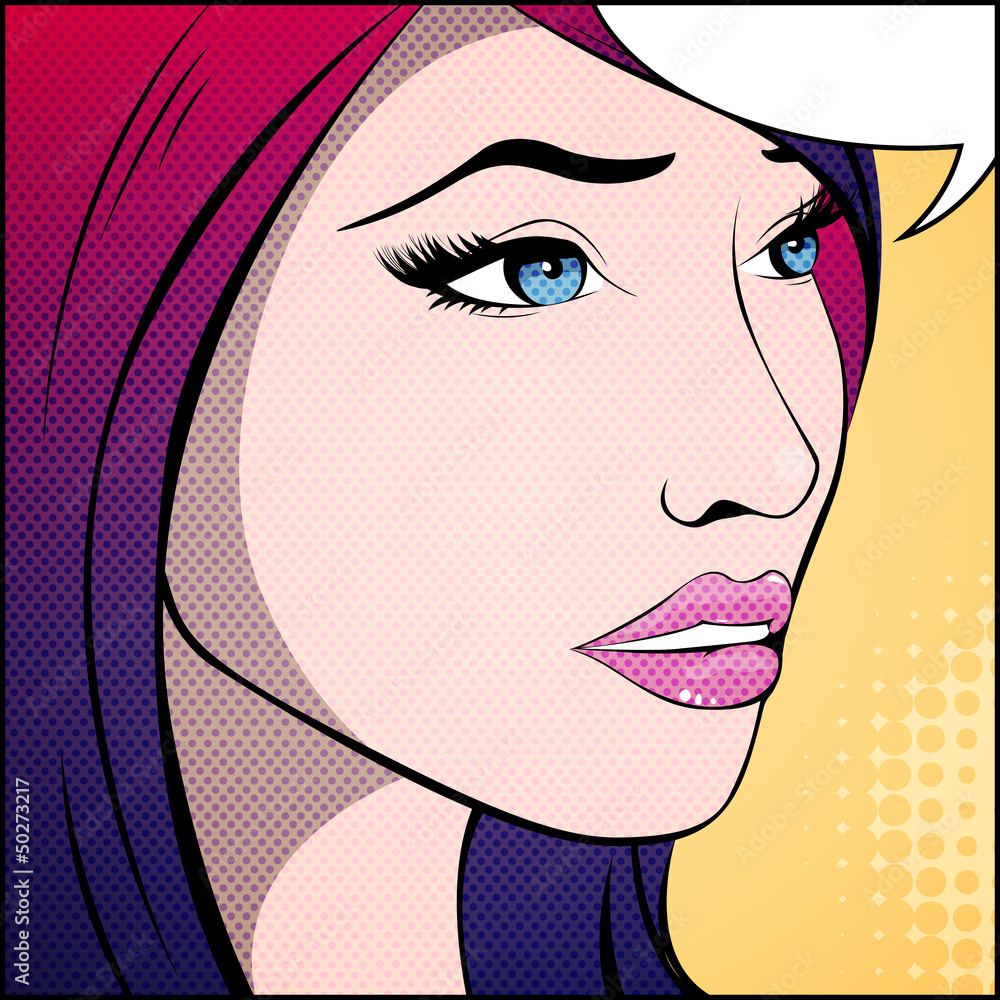 Vector Illustration of an Abstract Pop Art Woman Vector Illustration of an Abstract Pop Art Woman